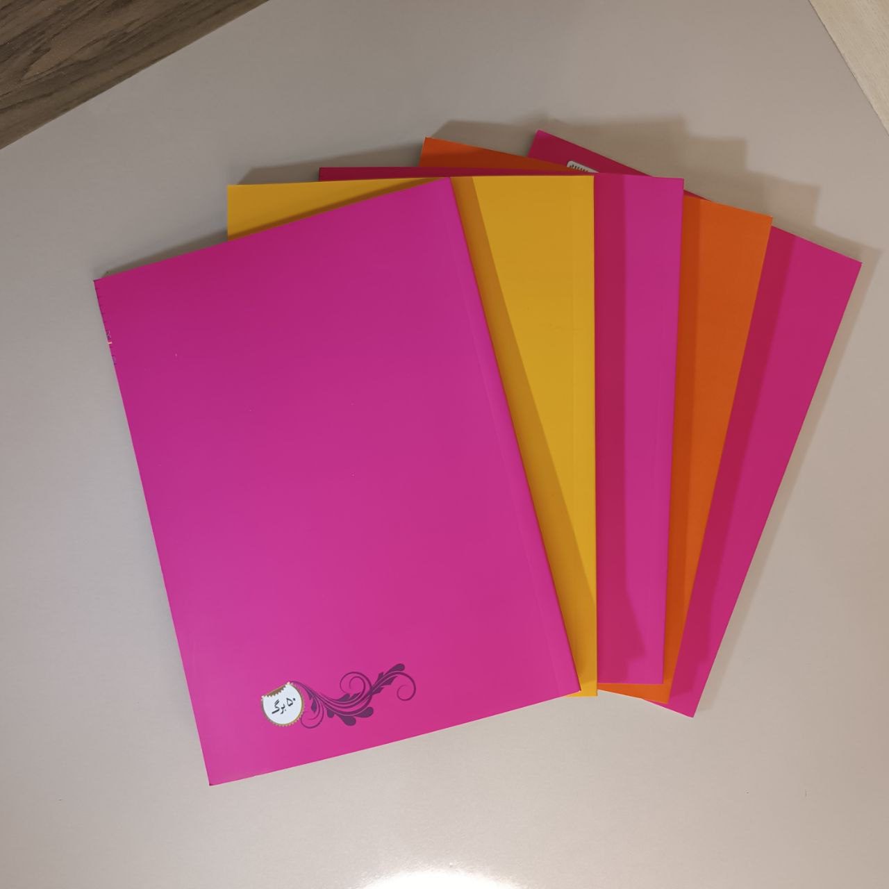 دفتر 50 برگ دررنگ های شاد
